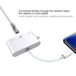 8 Pin to RJ45 1000Mbps Network Adapter + Charging Port + Camera USB Read Multi-function Converter - Image 3