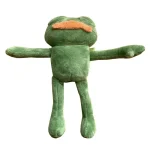 For AirPods 1 / 2 Plush Sad Frog Shape Earphone Protective Case with Hook - Image 2