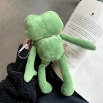 For AirPods 1 / 2 Plush Sad Frog Shape Earphone Protective Case with Hook - Image 3