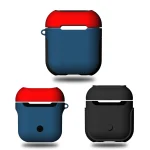Frosted Rubber Paint + PC Bluetooth Earphones Case Anti-lost Storage Bag for Apple AirPods 1/2 - Image 4