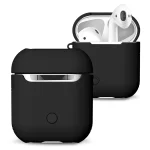 Frosted Rubber Paint + PC Bluetooth Earphones Case Anti-lost Storage Bag for Apple AirPods 1/2 - Image 2