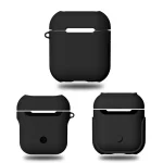 Frosted Rubber Paint + PC Bluetooth Earphones Case Anti-lost Storage Bag for Apple AirPods 1/2 - Image 4
