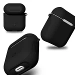 Frosted Rubber Paint + PC Bluetooth Earphones Case Anti-lost Storage Bag for Apple AirPods 1/2 - Image 5