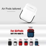 Frosted Rubber Paint + PC Bluetooth Earphones Case Anti-lost Storage Bag for Apple AirPods 1/2 - Image 7