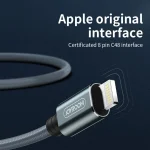 JOYROOM S-M369 Simple Series 2.4A 8 Pin Nylon Braided Data Cable, Length: 1.2m - Image 3