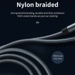 JOYROOM S-M369 Simple Series 2.4A 8 Pin Nylon Braided Data Cable, Length: 1.2m - Image 4