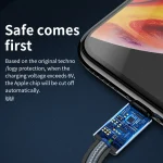 JOYROOM S-M369 Simple Series 2.4A 8 Pin Nylon Braided Data Cable, Length: 1.2m - Image 5