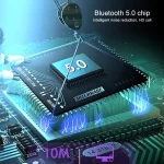 Bluetooth 5.1 Round Wire Neck-mounted Bluetooth Sports Earphone with Magnetic Function, Black, Red, Sky Blue, White - Image 7