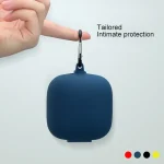 Solid Color Silicone Wireless Bluetooth Earphone Protective Case for Beats Powerbeats Pro, Black, Yellow, Dark Blue, Pink, Gray Blue, Grass Green, Grey, Light Purple, Mint Green, Purple, Red, Wine Red - Image 7