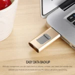 Richwell 3 in 1 64G Type-C + 8 Pin + USB 3.0 Metal Push-pull Flash Disk with OTG Function - Image 9
