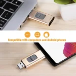 Richwell 3 in 1 64G Type-C + 8 Pin + USB 3.0 Metal Push-pull Flash Disk with OTG Function - Image 10