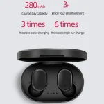 A6S IPX4 Waterproof Bluetooth 5.0 Wireless Bluetooth Earphone with Charging Box, Support for HD Calls & Siri & IOS Power Display - Image 6