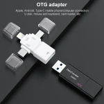 USB 2.0 to 8 Pin + USB-C / Type-C + Micro USB  OTG Adapter - Image 2