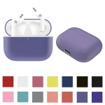 For AirPods Pro Solid Color Silicone Earphone Protective Case, Light Pink, Watermelon Red, Light Purple, Purple, Red, Black, Baby Blue, Coffee, White, Dark Blue, Yellow, Pink, Green, Grey - Image 2