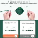 WK WDC-124 3A 3 In 1 8 Pin + Type-C / USB-C + Micro USB Bona Series Telescopic Charging Data Cable, Length: 1.5m - Image 4