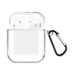 For AirPods 1 / 2 High Transparent TPU Earphone Protective Case with Hook