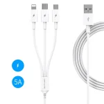 WK WDC-111 5A 3 In 1 8 Pin + Micro + Type-C / USB-C Multi-function Super-fast Charging Cable, Length: 1.3m - Image 2