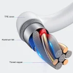 WK WDC-111 5A 3 In 1 8 Pin + Micro + Type-C / USB-C Multi-function Super-fast Charging Cable, Length: 1.3m - Image 4