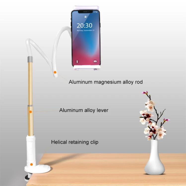 IPXS7510F_8.webp Aluminum-magnesium Alloy Free-Rotating Lazy Bracket Universal Mobile Phones Tablet PC Stand, Suitable for 4-12.9 inch Mobile Phones / Tablet PC, Length: 90cm, 90cm - Image 9