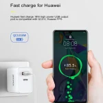 awei C-980 18W PD USB-C / Type-C + QC 3.0 USB Interface Fast Charging Travel Charger, EU Plug - Image 8