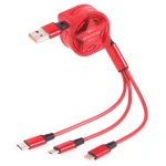 1.2m 3 in 1 USB to USB-C / Type-C + 8Pin + Micro USB Retractable Data Syn Charging Cable - Image 2