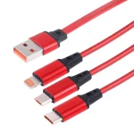 1.2m 3 in 1 USB to USB-C / Type-C + 8Pin + Micro USB Retractable Data Syn Charging Cable - Image 3