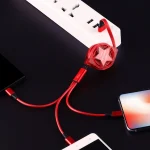 1.2m 3 in 1 USB to USB-C / Type-C + 8Pin + Micro USB Retractable Data Syn Charging Cable - Image 5