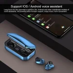 A6 TWS Bluetooth 5.0 Touch Wireless Bluetooth Earphone with Charging Box & LED Smart Digital Display, Support Voice Assistant & Memory Connection & HD Call, A6 Black, A6 Blue, A6 Silver - Image 15