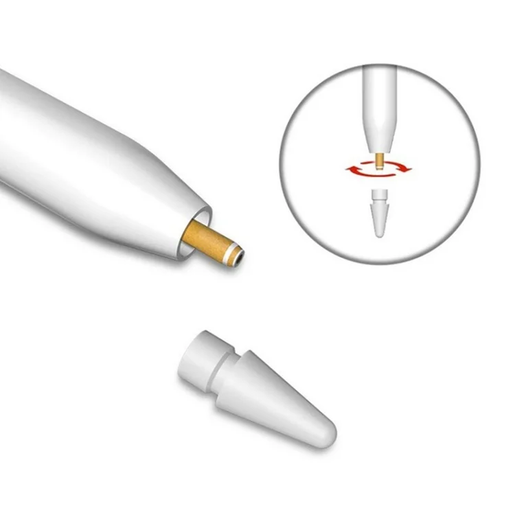 MBC0290_B3.webp Replacement Pencil Tips for Apple Pencil 1 / 2(Red), Silicone Nib - Image 4