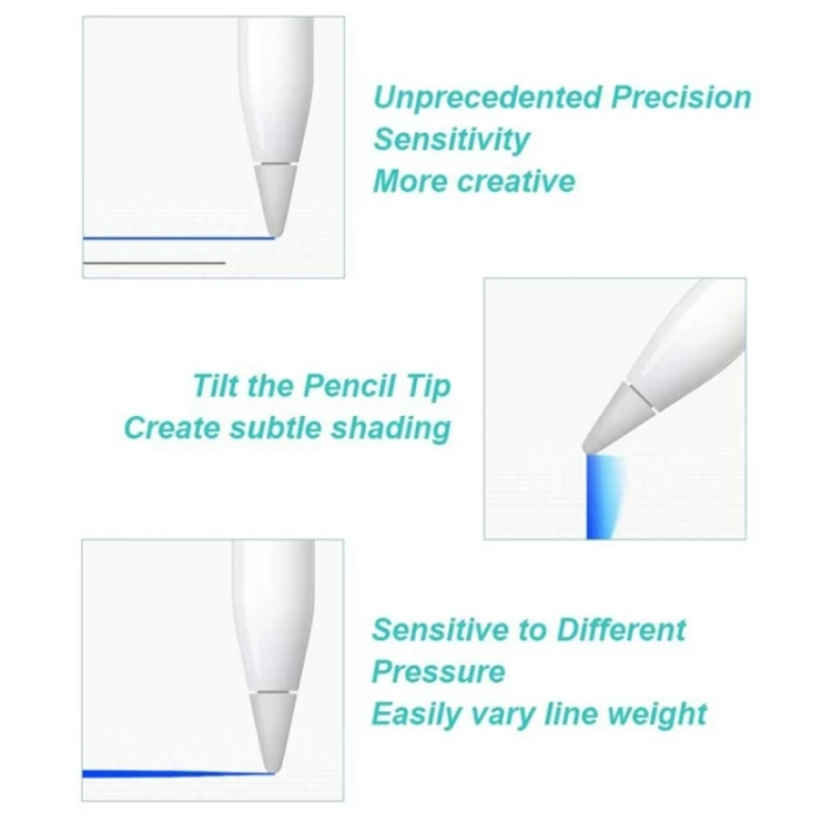 MBC0290_B5.webp Replacement Pencil Tips for Apple Pencil 1 / 2(Red), Silicone Nib - Image 6