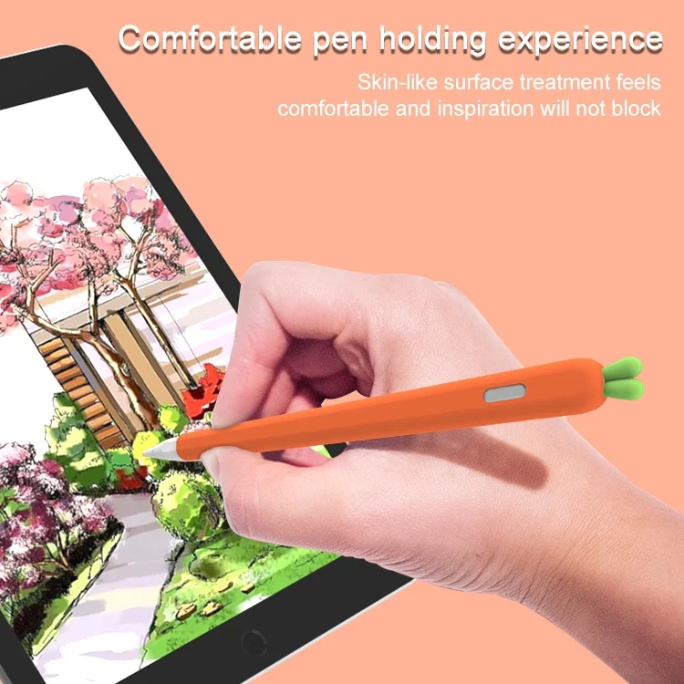 MBC0359E_4.webp LOVE MEI For Apple Pencil 2 Carrot Shape Stylus Pen Silicone Protective Case Cover, For Apple Pencil 2 - Image 5