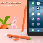 LOVE MEI For Apple Pencil 1 Carrot Shape Stylus Pen Silicone Protective Case Cover, For Apple Pencil 1 - Image 6