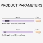 LOVE MEI For Apple Pencil 2 Stripe Design Stylus Pen Silicone Protective Case Cover, For Apple Pencil 2 - Image 3