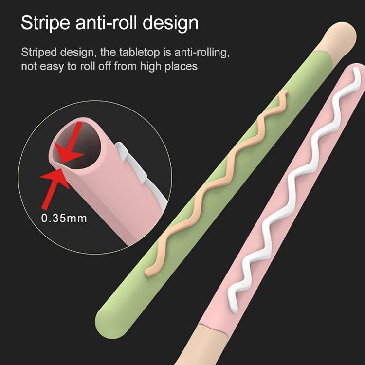 MBC0363B_6.webp LOVE MEI For Apple Pencil 2 Stripe Design Stylus Pen Silicone Protective Case Cover, For Apple Pencil 2 - Image 7
