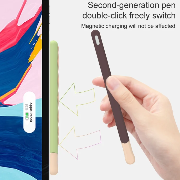 MBC0364B_4.webp LOVE MEI For Apple Pencil 1 Stripe Design Stylus Pen Silicone Protective Case Cover, For Apple Pencil 1 - Image 5