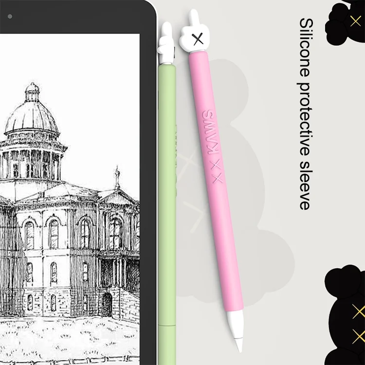 MBC0365B_9.webp LOVE MEI For Apple Pencil 2 Middle Finger Shape Stylus Pen Silicone Protective Case Cover, For Apple Pencil 2 - Image 10
