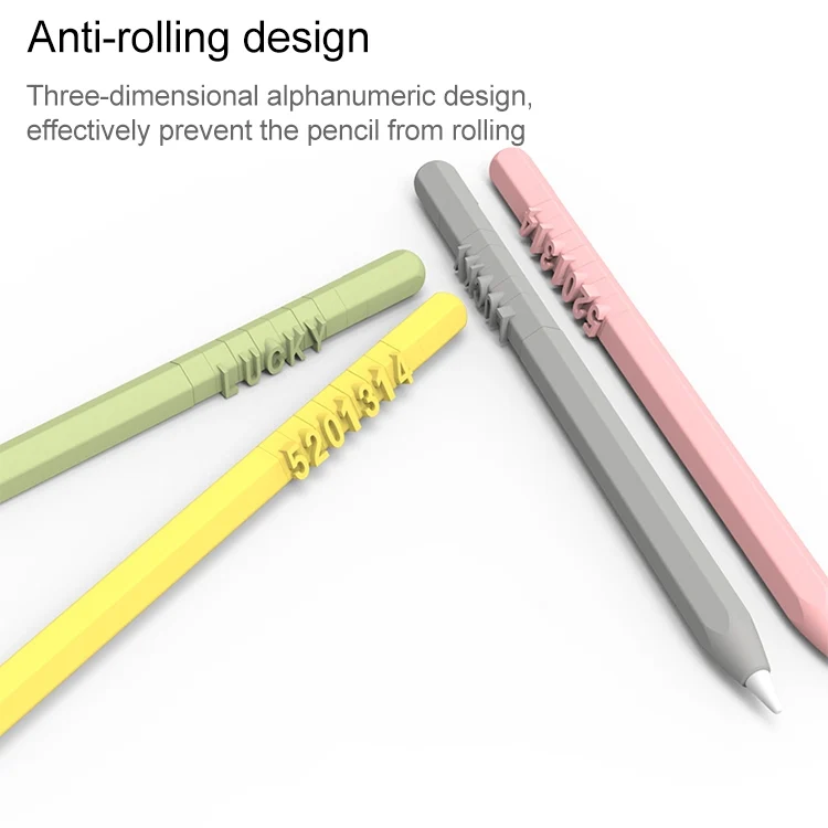 MBC0367F_2.webp LOVE MEI For Apple Pencil 1 Number Letter Design Stylus Pen Silicone Protective Case Cover, For Apple Pencil 1 - Image 3