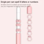 LOVE MEI For Apple Pencil 2 Number Letter Design Stylus Pen Silicone Protective Case Cover, For Apple Pencil 2 - Image 4