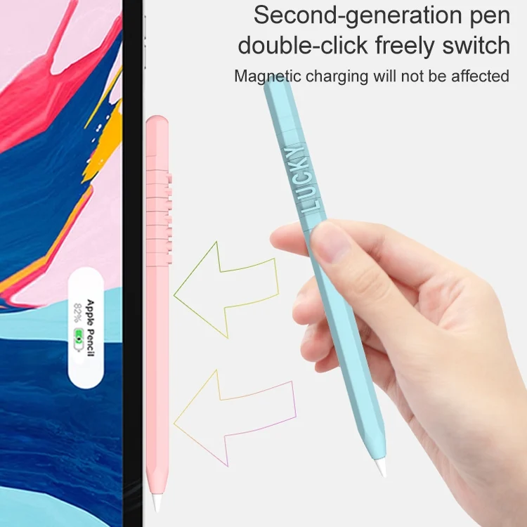 MBC0368F_4.webp LOVE MEI For Apple Pencil 2 Number Letter Design Stylus Pen Silicone Protective Case Cover, For Apple Pencil 2 - Image 5
