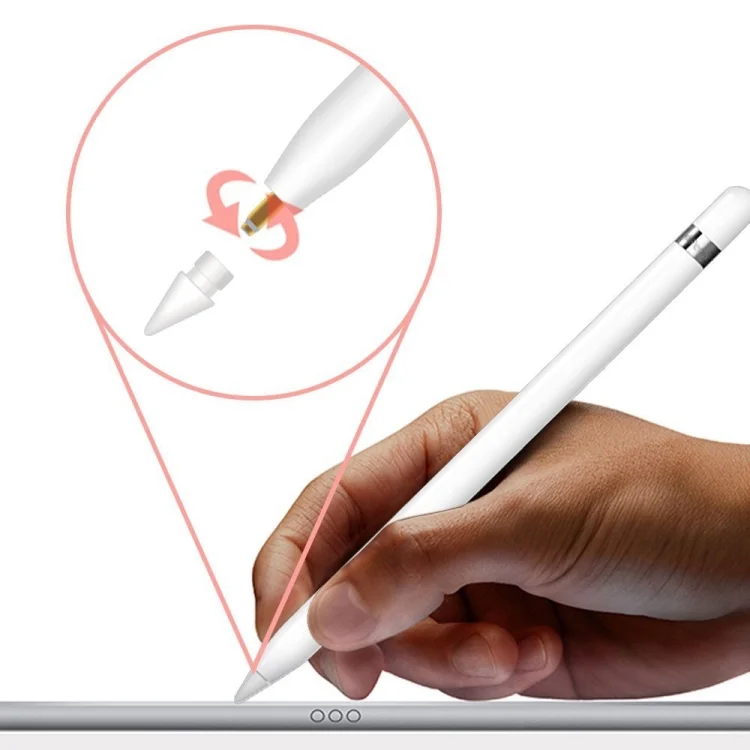 MBC0568W_3.webp Replacement Pencil Pom Sai Steel Nib Tip For Apple Pencil 1 / 2 - Image 4