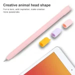 4 in 1 Stylus Pen Cartoon Animal Silicone Protective Case for Apple Pencil 1, For Apple Pencil 1 - Image 4