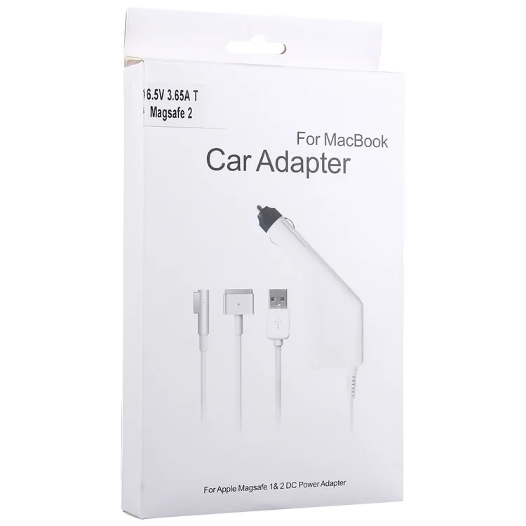 MBC1383W_2.webp 60W 16.5V 3.65A 5 Pin T Style MagSafe 2 Car Charger with 1 USB Port for Apple Macbook A1465 / A1502 / A1435 / MD212 / MD2123 / MD662, Length: 1.7m - Image 3