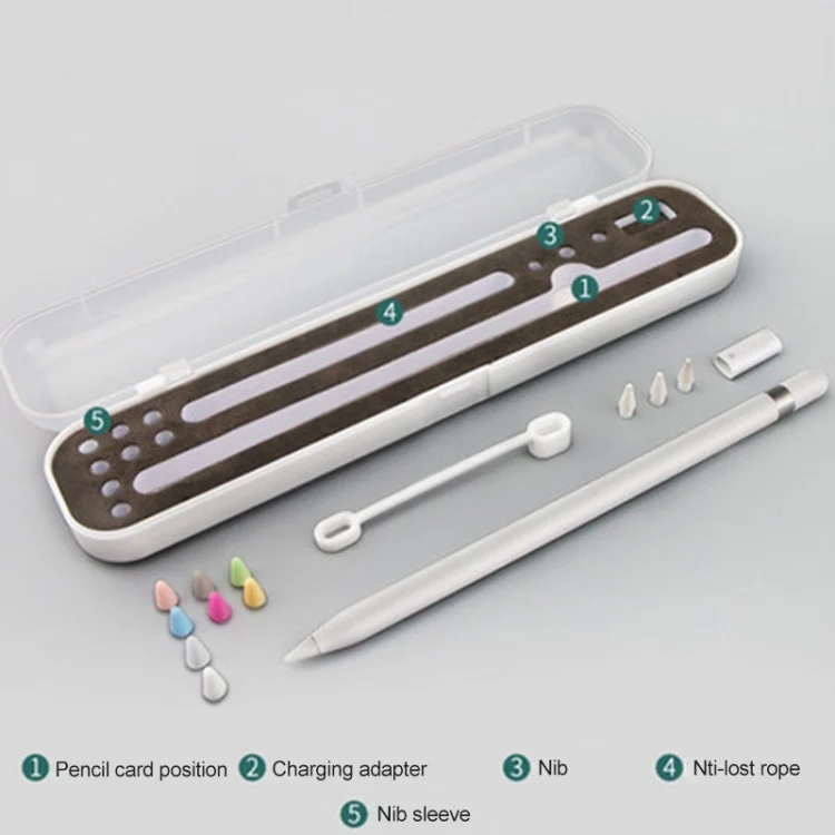 MBC1432_2.webp For Apple Pencil 1 / 2 8mm Multi-function Handwriting Pen Protective Case TouchPen Storage Box - Image 3