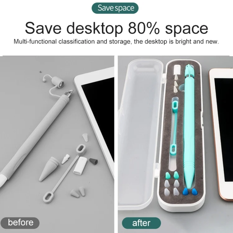 MBC1432_4.webp For Apple Pencil 1 / 2 8mm Multi-function Handwriting Pen Protective Case TouchPen Storage Box - Image 5