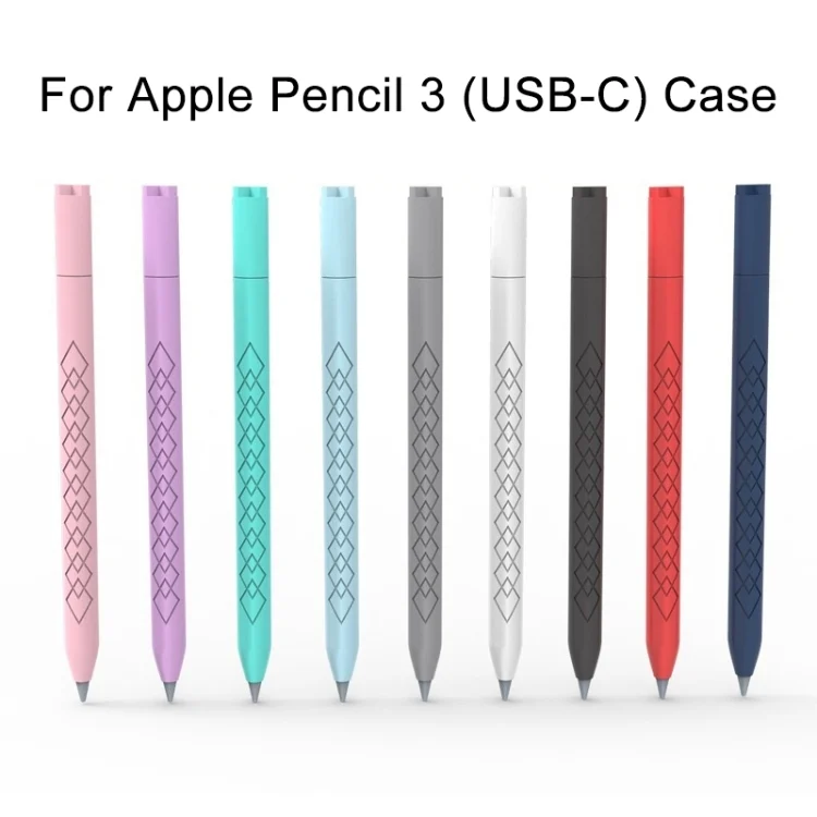MBC2001_B1.webp For Apple Pencil (USB-C) Diamond Pattern Silicone Stylus Pen Protective Case - Image 2