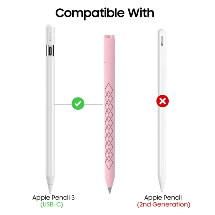 MBC2001_B3.webp For Apple Pencil (USB-C) Diamond Pattern Silicone Stylus Pen Protective Case - Image 4