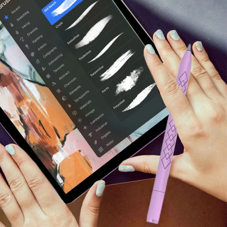 MBC2001_B5.webp For Apple Pencil (USB-C) Diamond Pattern Silicone Stylus Pen Protective Case - Image 6