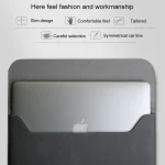 2 in 1 Horizontal Matte Leather Laptop Inner Bag + Power Bag for MacBook Pro 15.4 inch A1707 (2016 - 2017), MacBook Pro 15.4 inch A1707 (2016 - 2017) / A1990 (2018)... - Image 3