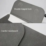 2 in 1 Horizontal Matte Leather Laptop Inner Bag + Power Bag for MacBook Pro 15.4 inch A1707 (2016 - 2017), MacBook Pro 15.4 inch A1707 (2016 - 2017) / A1990 (2018)... - Image 4