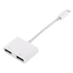 AK109 3 in 1 8 Pin Male to Dual USB Female Port Camera Adapter, Support for iOS 13.0 and Above System - Image 3